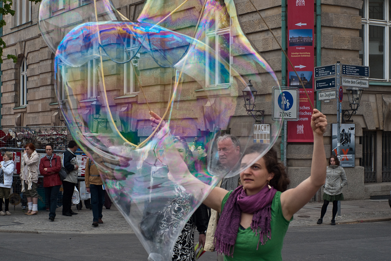 Berlin - blowing bubbles